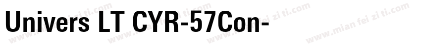 Univers LT CYR-57Con字体转换